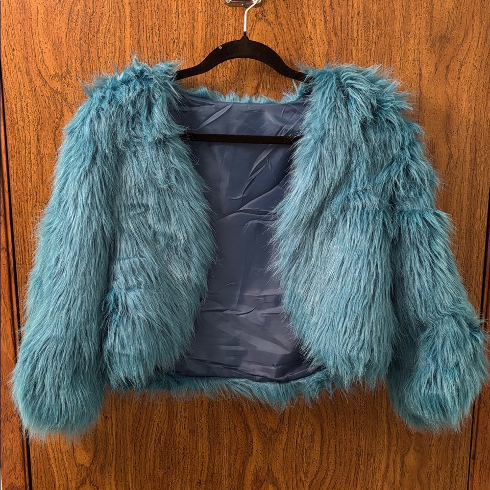 Faux Fur blue Jacket